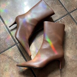 H&M Chic Brown Heeled Boots